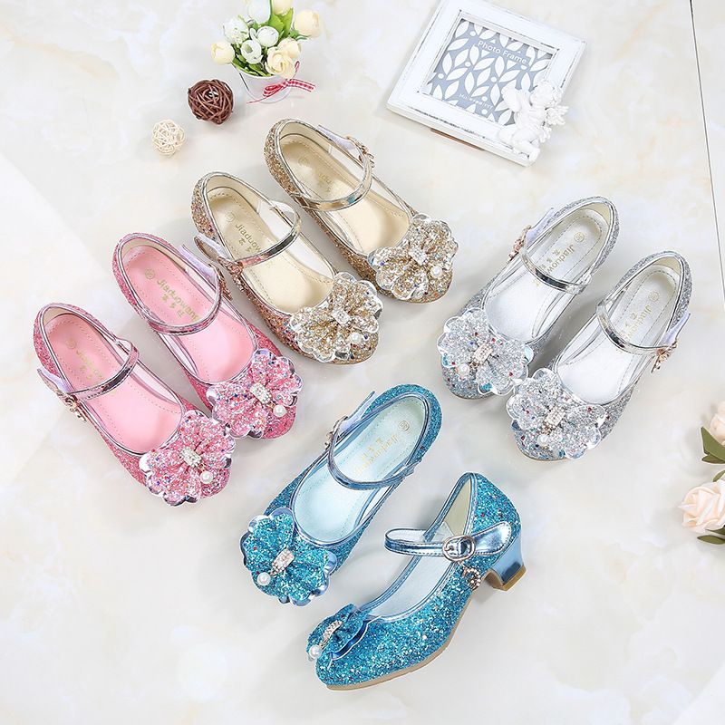 Dress Shoes Girls' High Heels Princess Shoes New Spring Autumn Children's Shoes Performance Shoes Girl's Crystal Shoes