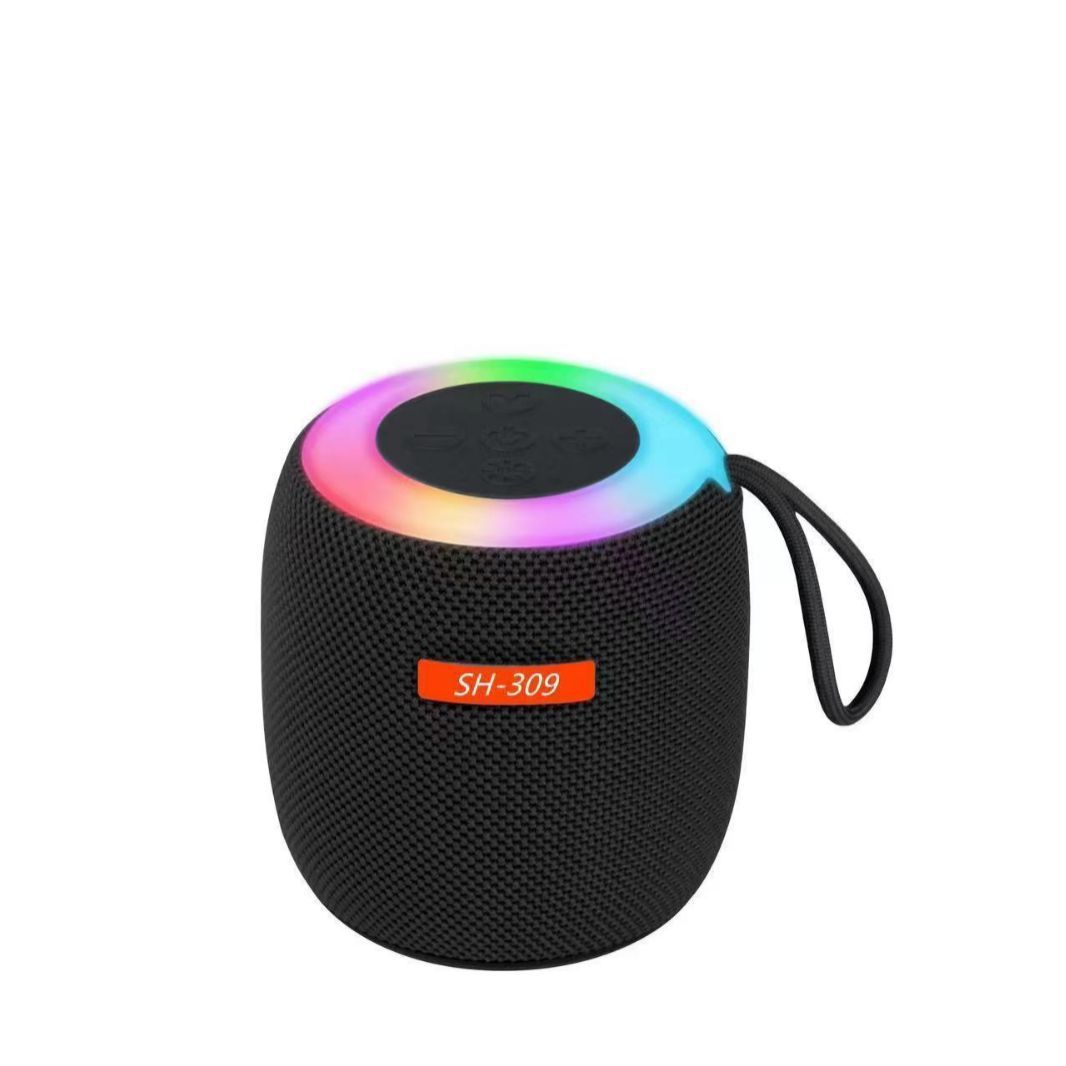 SH-309 mini wireless Bluetooth speaker Seven-color RGB nightlight outdoor portable fabric small subwoofer speaker