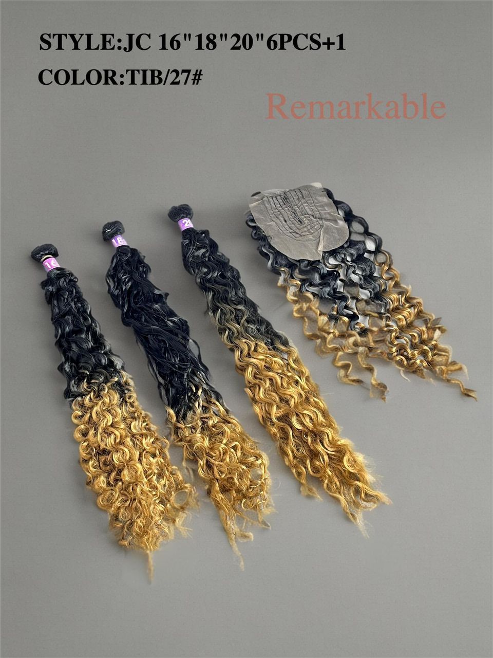 6pcs+1 Remarkable Hair Extention Romance Curl Loose Wave Bundles[JC 16'',18'',20'']