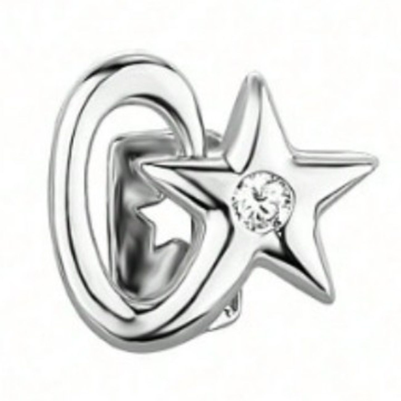 Four-pointed star zircon single tooth hip hop teeth braces gold teeth silver teeth hip hop teeth grillz gold grillz silver grillzsilver