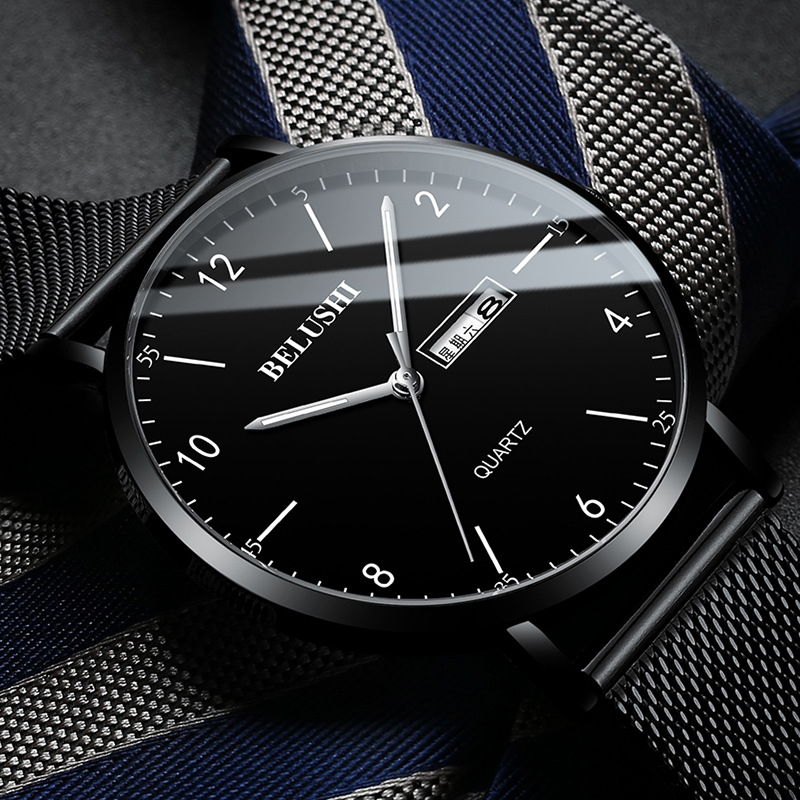 541 Men's Fashion Steel Band Waterproof Watch Disc Glow Watch