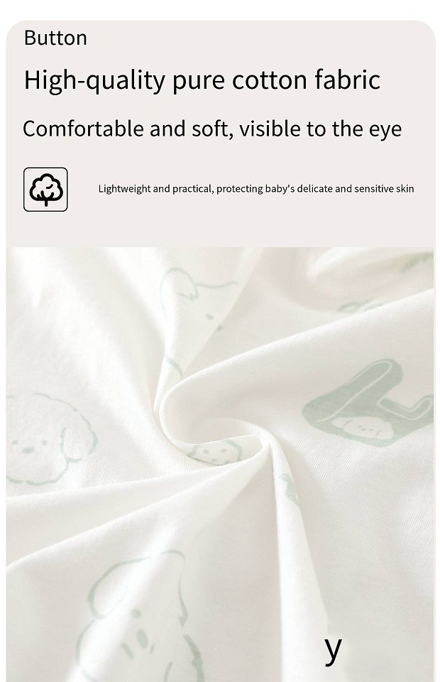 Newborn 100% Cotton Kimono Romper, Summer Thin No Bone Stitching Long Sleeve Onesie, Breathable Baby Sleep Jumpsuit, 52-66cm