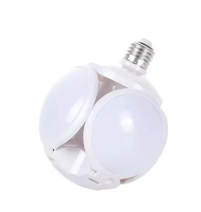 E27 40W LED Folding Football UFO Bulb LED Football UFO Lamp 360 Luminous Football Lamp Peach Blossom Warm Light
