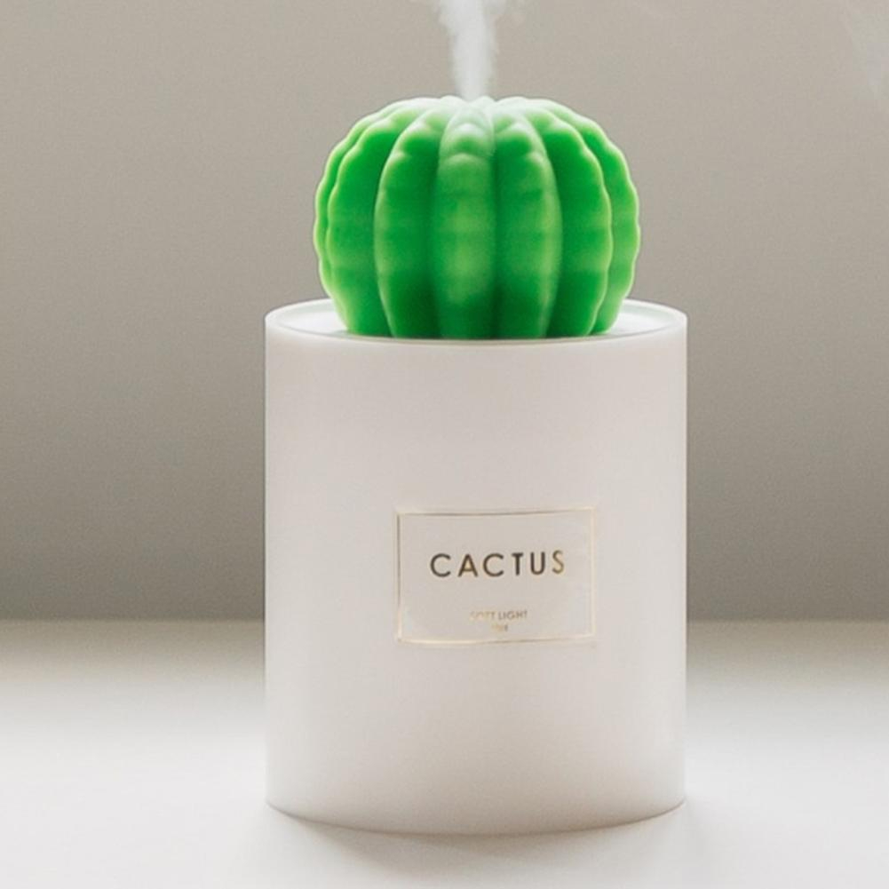 306B Mini Humidifier 280ml USB Cool Mist Portable Cactus Air humidifier Ultra-Quiet Operation for Bedroom Home Office Desk Yoga Car Travel
