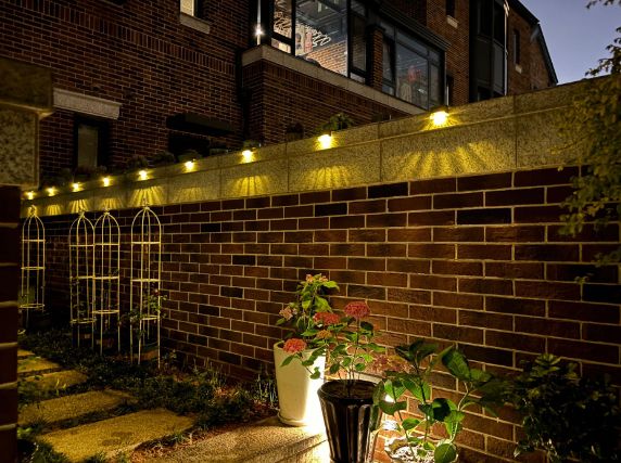 Solar Outdoor Step Lights 6 Packs, IP65 Waterproof Solar Lights for Outside Stair, Stick on Solar Decoration Lights for Front Porch Step, Stair, Dock Deck, Pathway, Driveway,Solar Deck Lights Outdoor, Solar Step Lights Waterproof Led Solar lights for Outdoor Stairs, Step, Fence, Yard, Patio, and Pathway