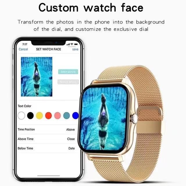 For Xiaomi Samsung Huawei Android Phone Color Screen Full Touch Custom Dial Smart Watch Women Bluetooth Call SmartWatch Men New