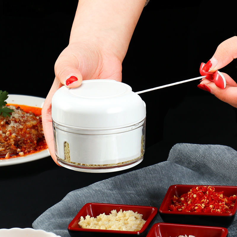 Garlic Crusher Mini Vegetable Chopper Meat Grinder Mincer Press for Ginger Nuts Pepper Onion Manual Food Processor