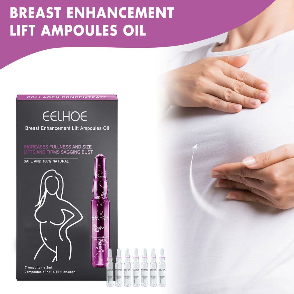 EELHOE Breast Enhancement Lift Ampoules Oil, Fast Firming Plumping Growth Enlargement Massage Boobs Oil Bigger Breast Beauty Body Care Ampoule