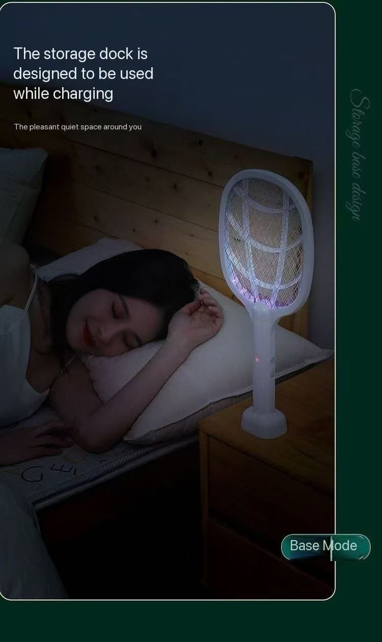 (Strong UV Mosquito Attracting Electric Swatter - Long Battery Life, Handheld & Standing)Mosquito Swatter