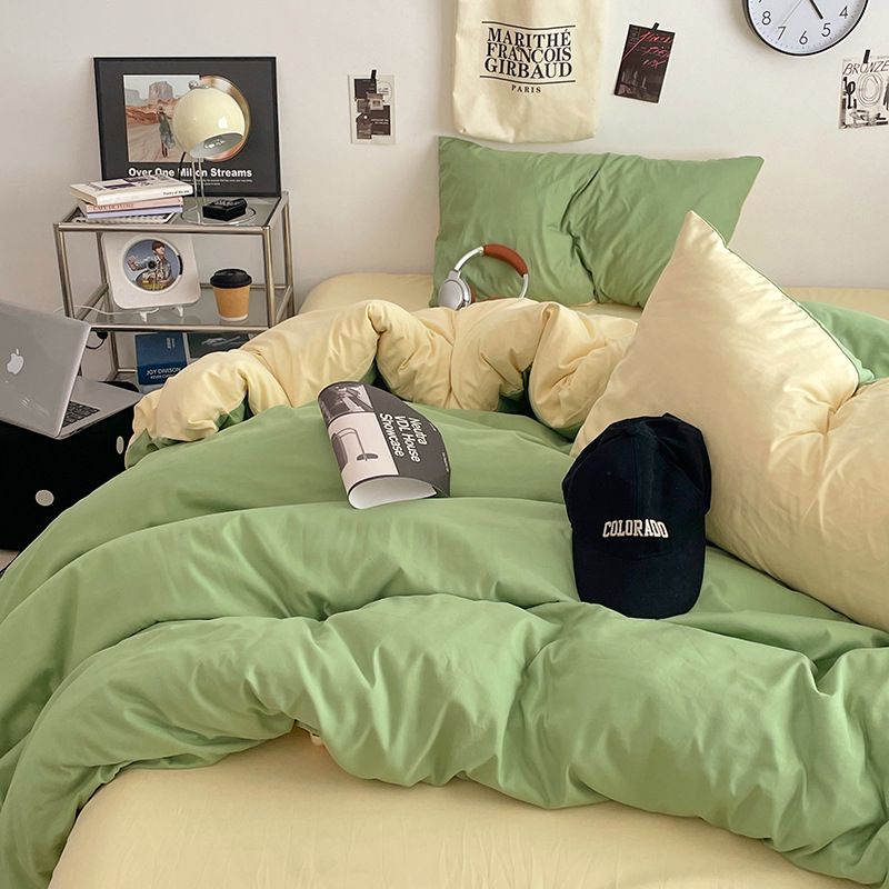 4pcs set,3pcs set,bed set,Soft,comfortable,breathable，Four piece bedding set,Three piece bedding set,Washed cotton,sheet,pillow,Quilt cover,bedding set