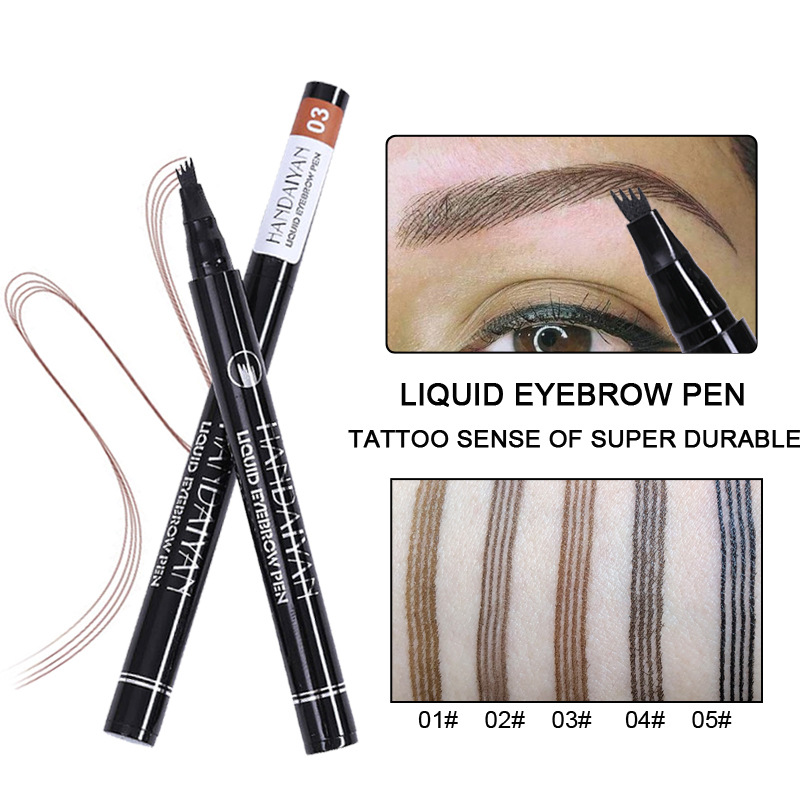 CRRshop free shipping best selling Makeup female bifurcated eyebrow pencil four claw extremely fine liquid eyeliner pen women girl new fashion present