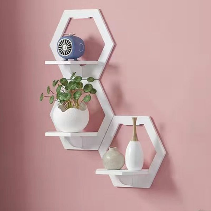 No drilling required, flower rack, living room wall mounted shelf, bedside decorative shelf, wall mounted shelf CRRSHOP Storage Rack free shipping 