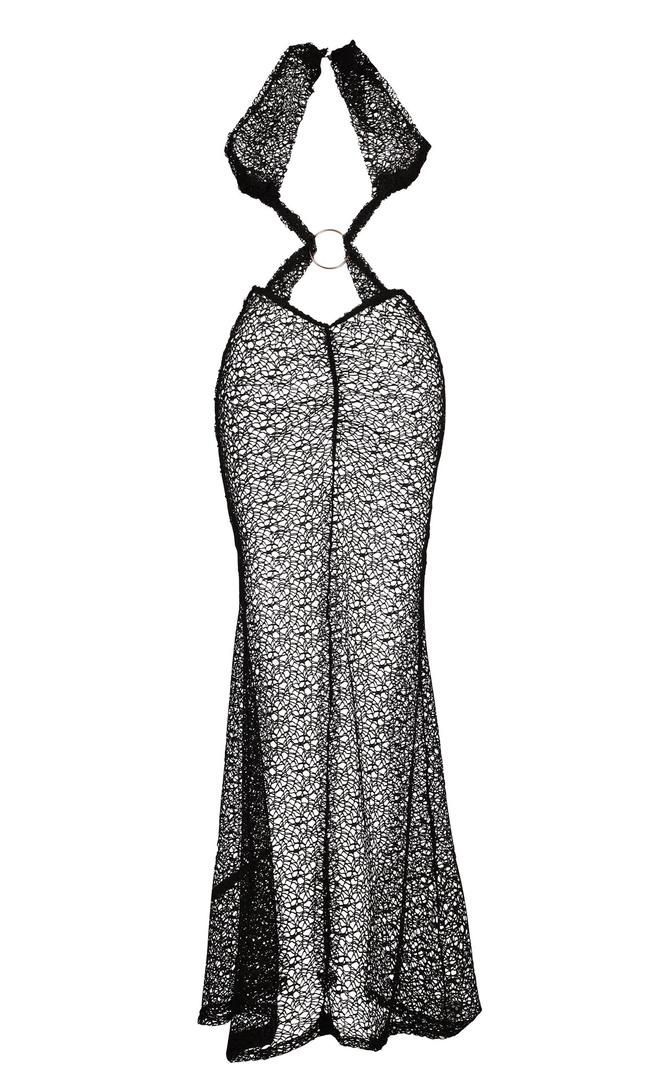 Metal Circle Hollow Out Party Women Maxi Fashion Sexy See Through Sleeveless Slim Sheath Dress, classy lingerie, bougie beachwear