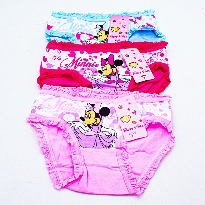 Children's underwear girls underwear flat angle baby shorts female Printing cotton middle and large children Shorts 2 pieces set