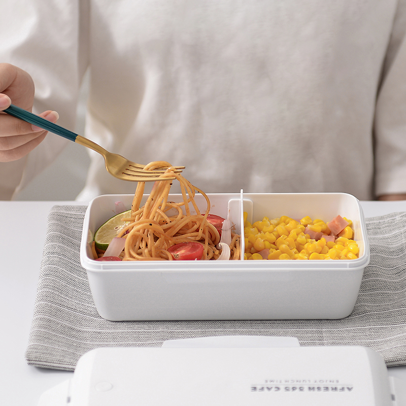 Microwave Heated Bento Box, Leak Proof Lunch Box, On-the-Go Meal Fruit Snack Packing Container