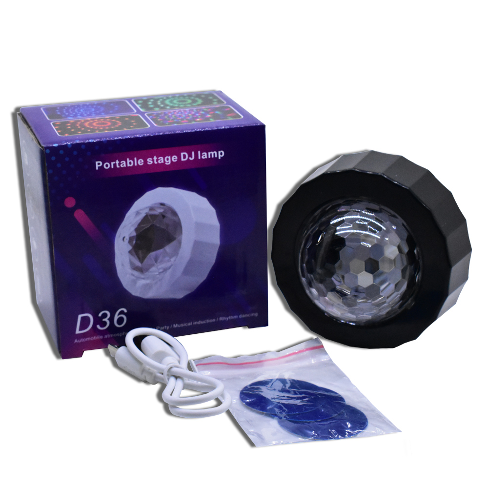 D36 USB Mini Portable Car Atmosphere Lamps DJ Lights Bar Beam Light 3W Party Disco Led Stage Light Christmas Lights 3 Colors