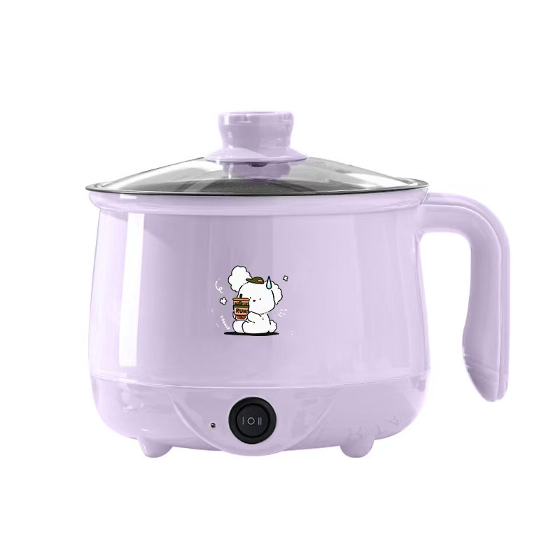 Hot-selling portable multi-functional electric cooking pot, electric hot pot, mini instant noodle pot, with a thickened non-stick inner pot.