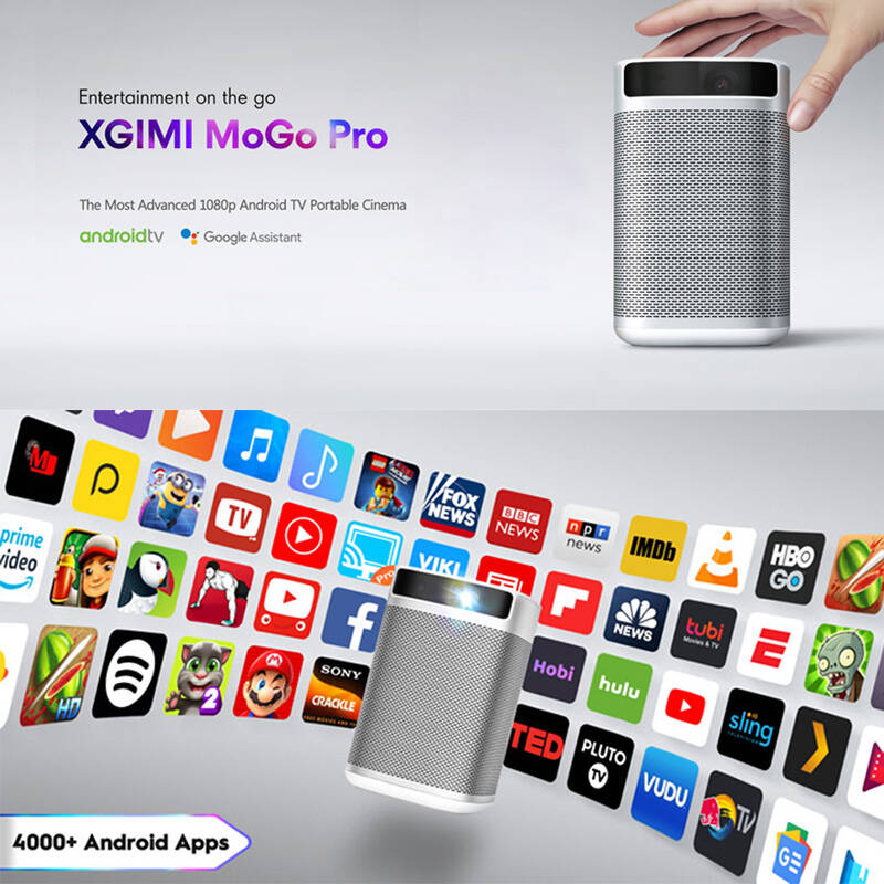 XGIMI MoGo Pro Projector 1080P Full HD DLP Portable Projector Android 9.0 with Built-in Battery Harman Kardon Blutooth Speaker