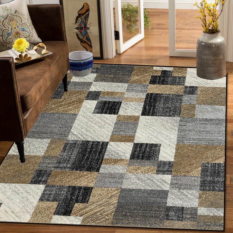 Crystal velvet stain resistant and slip resistant carpet，Living room carpet, bedroom bedside carpet free shipping floor mat 