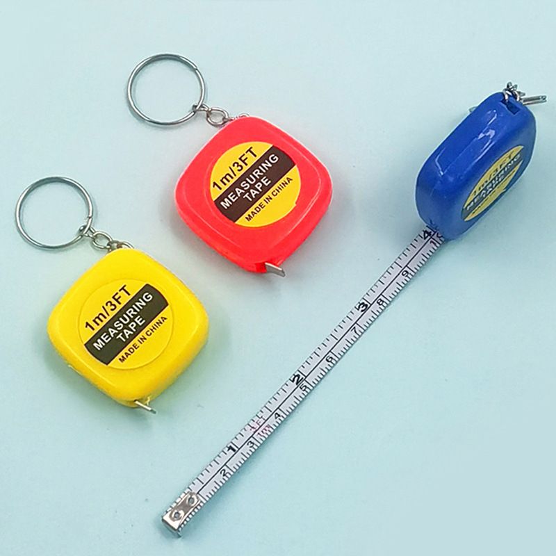 Mini 1M tape measure, clothing measuring tape for home tailoring, portable keychain 1m small steel tape measure, retractable measuring tape