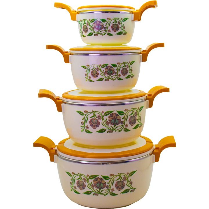 4pcs Set Insulated Stainless Steel Food Warmer Dish Bowl - Food Container To Keep Food Hot And Fresh For 4-6 Hours