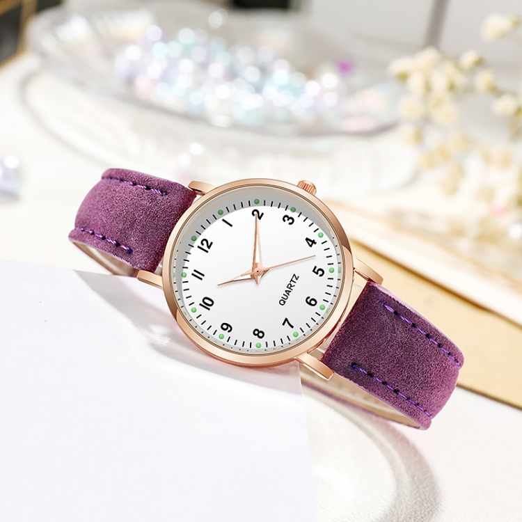 Female Luminous watch leisure time fashion girl Wrist watch Noctilucent light Belt Women's quartz watch CRRSHOP white red purple green blue black pink brown grey watch