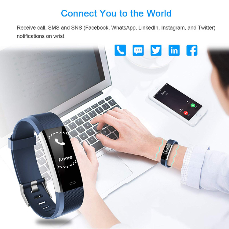 Fitness Tracker Smart Band, Waterproof Activity Tracker Watch with Heart Rate, Smart Bracelet with Step Counter