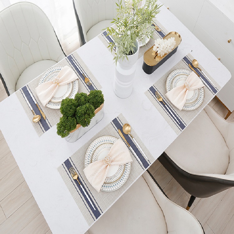 Createshao PVC Vinyl Placemats for Dining Table Set,Heat Resistant Place Mats,Non-Slip Stain Resistant Kitchen Table Place mat