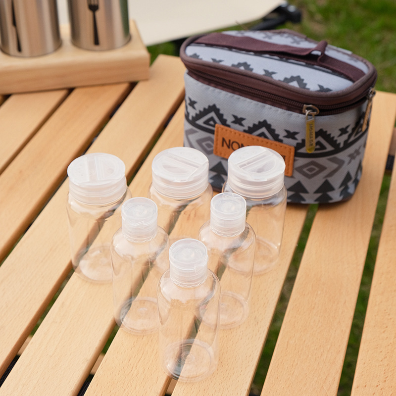 Naturehike Outdoor Barbecue 6Pcs Spice Cruets Pouch Set Portable Barbecue Spice Jar Seasoning Can Seasoning Box 6Pc/Set