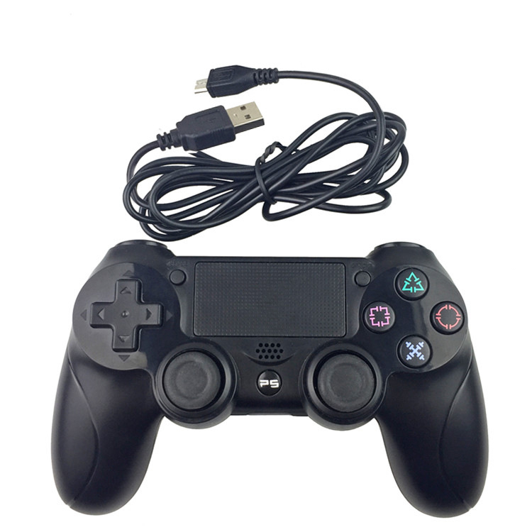 Joystick Gamepad Controller Wired Game Console Gamepad for PS4 ，Dual Motor Vibration with Six AxisBlack