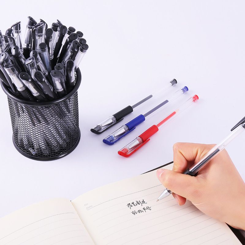 10 pcs Office pen, signature pen, black, blue, red pen, student 0.5mm pen CRRSHOP free shipping pens 20pcs pen core