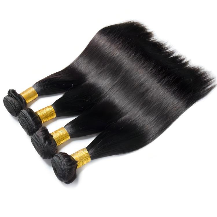 Huadeer Straight Remy Hair Bundles 16 18 20 22 24 Inch Brazilian Hair Weave Bundles Natural Hair Extensions Hot Sale 
