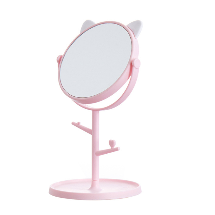 HD Makeup Mirror, Desktop Simple Dressing Mirror, Square Princess Mirror, Simple Folding Portable Makeup Mirror,Foldable Desktop Vanity Mirror For Easy Portability