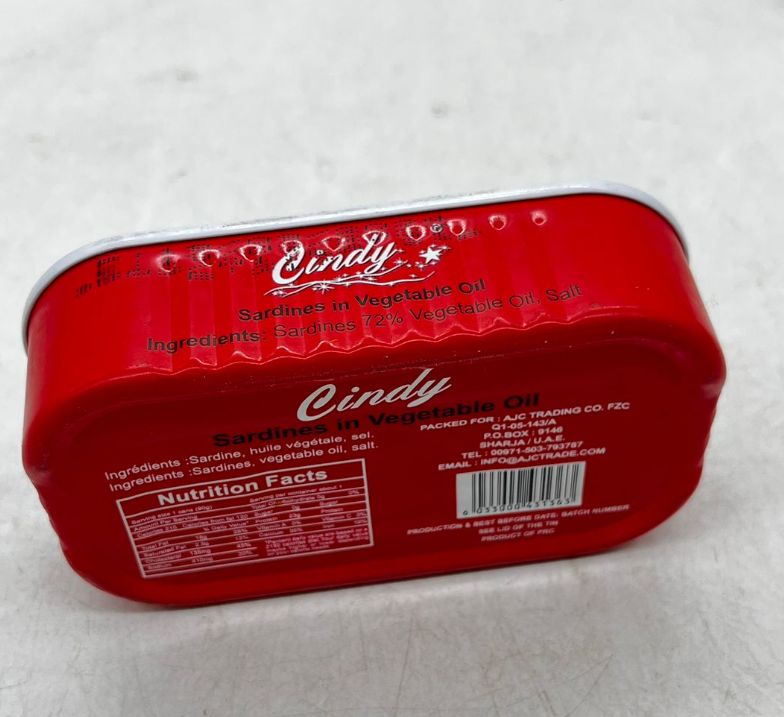 Cindy Sardines in Vegetable Oil (125g)