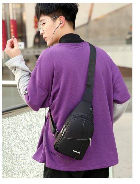 Men's Inclined Shoulder Bag Fashion One Shoulder Backpack Summer Outdoor Sports Bags Beach bag
