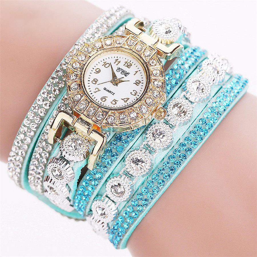 Women Watches Luxury Personalized Multi-Color Key Pendant Diamond Bracelet Watch Digital Watch