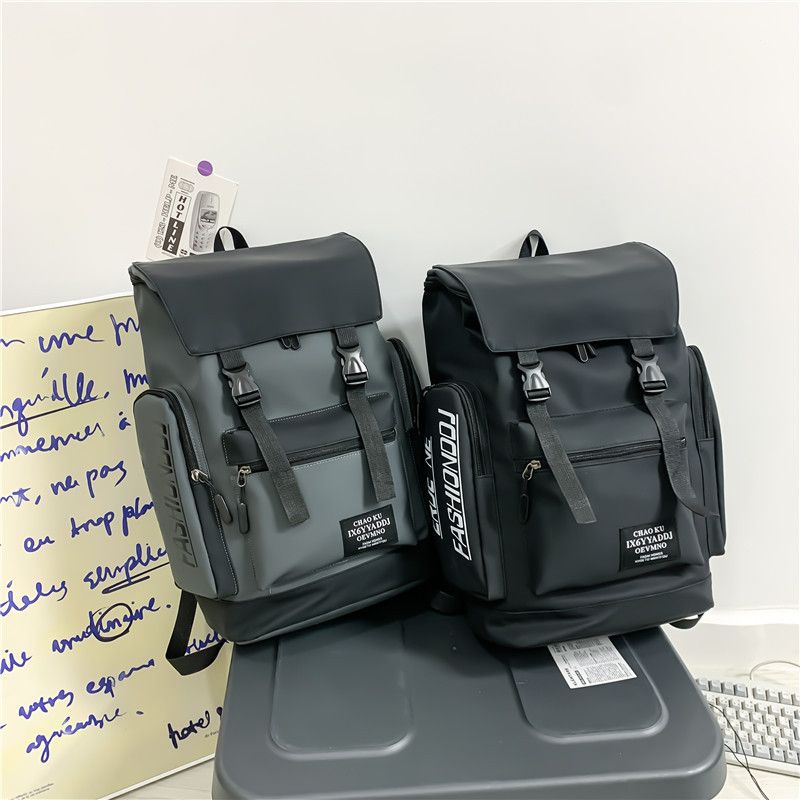 2026 New Trendy Men Backpack, Japanese Korean Workwear Style Rucksack, Multifunctional Casual Shoulder Bag for School Daily Commuting Short Travel