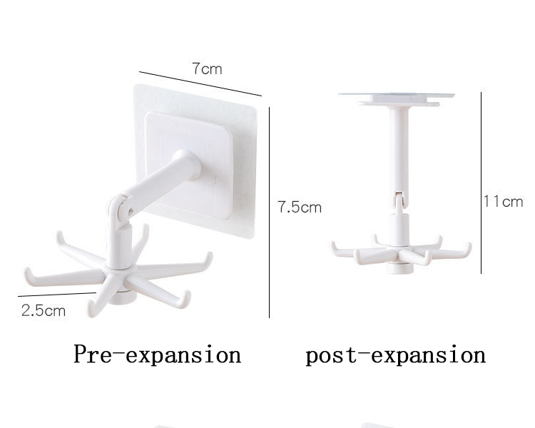 Self Adhesive Hooks Wall Door Hook 360 Degree Rotated Kitchen Hooks Handbag Clothes Ties Bag Hanger Utensils Hanging Rack