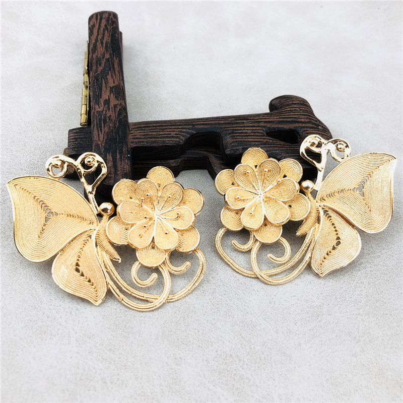 Imitation flower silk alloy butterfly flowers ancient style hairpin hair  crown diy jewelry accessories homemade handmade hair accessories materials  |TospinoMall online shopping platform in GhanaTospinoMall Ghana online  shopping