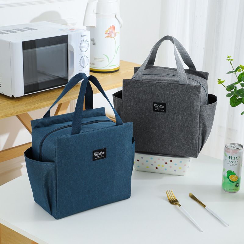 Thickened Aluminum Foil Insulated Lunch Bag, Portable Handheld Food Container Tote, Thermal Cooler Lunch Pouch for Office Workers & Primary School Students
