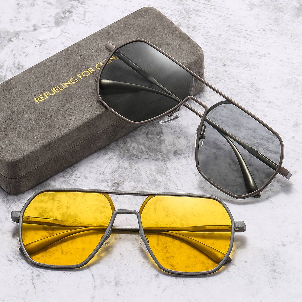 8692 Men's Fashion Aluminum Magnesium Polarized Light Sunglasses,Color Changing Sunglasses