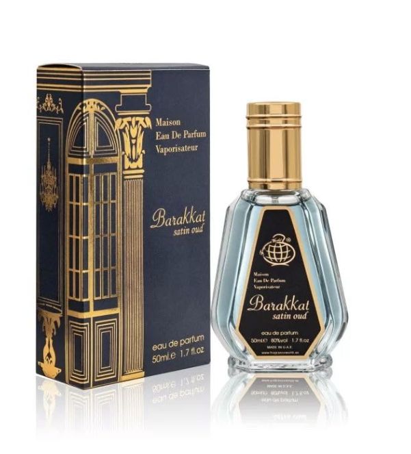 Barakkat Satin Oud Eau de Parfum, Fragrance World, Unisex, 50ml