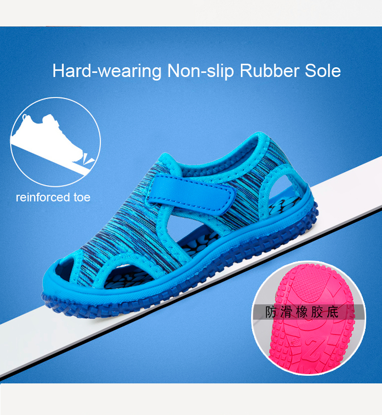Boys Girls Sandals Childrens Aqua Sport Sandals Soft Non-slip Shoes Kids Outdoor Beach Water Shoes