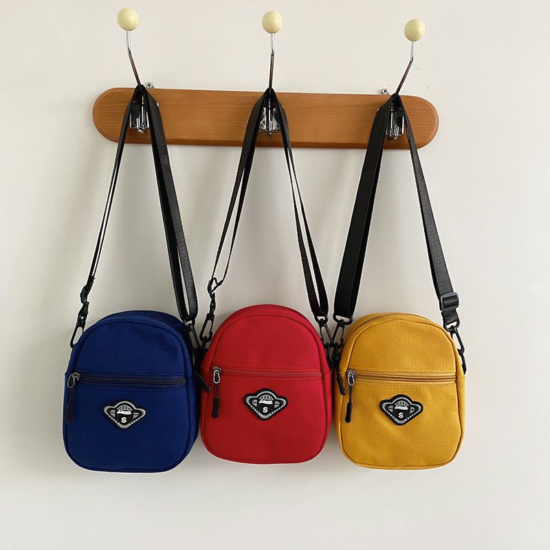 442QN Stylish Girls Pure Color Canvas Single Shoulder Bags Mini Crossbody Bags