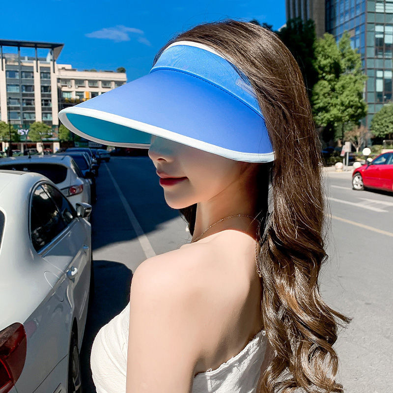 Women's Summer New Foldable Sun Protection Hat Gradient Visor Hat