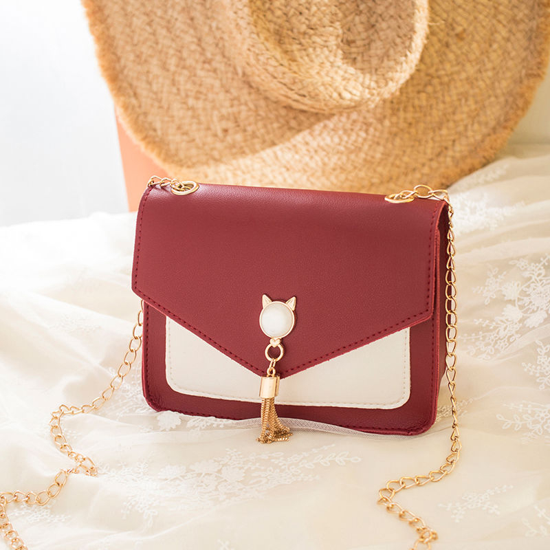 Fashion all-match change ins small square chain one-shoulder women's bag messenger junior high school students Korean version of the net red
