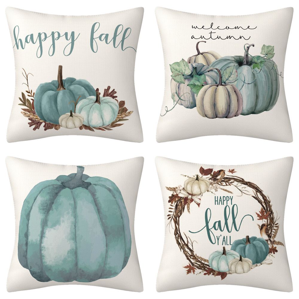 MNBVC-10 Fall Throw Pillow Covers, 18x18 Inch Autumn Pumpkin Decorations Throw Pillows Cases, Fall Decor Thanksgiving Day Decorations Harvest Decorative Cushion Covers for Couch