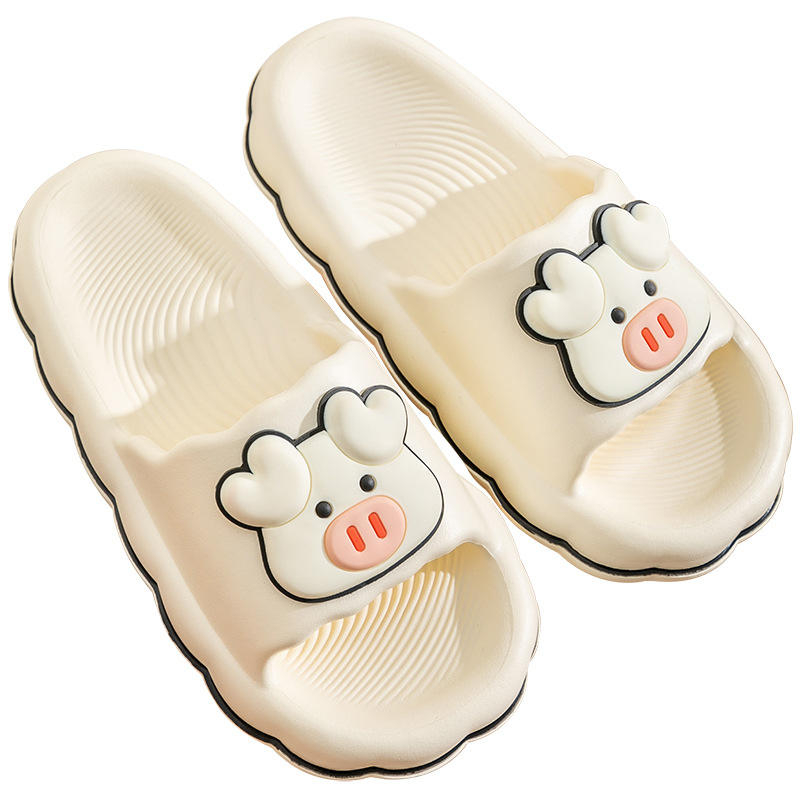 Women Cartoon Pig Slippers Indoor Thick Soled Non-Slip Slippers