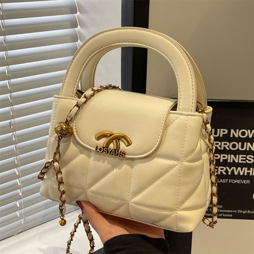 Small fragrant chain bag women's diamond check handbag 2024 new high-grade sense all fashion single shoulder oblique span bag FH8351