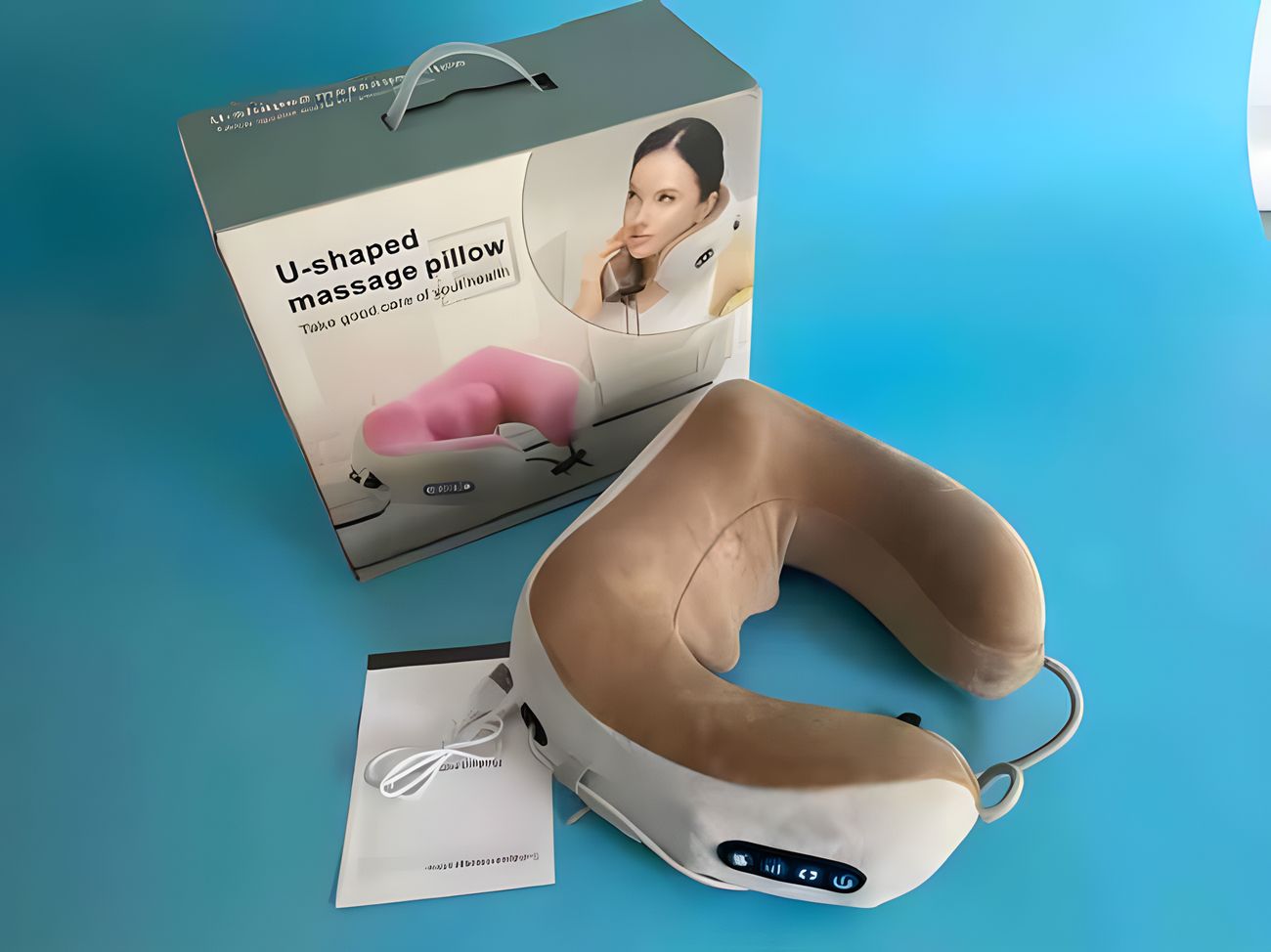 Kneading clip trapezius muscle kneading massage shawl cervical spine massage instrument neck knocking car household electric U-shaped pillow